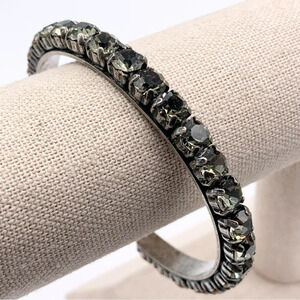 J. Crew Gray Crystal Cuff Bracelet